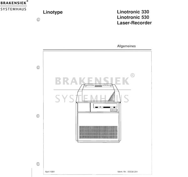 Linotype 530 service manual user